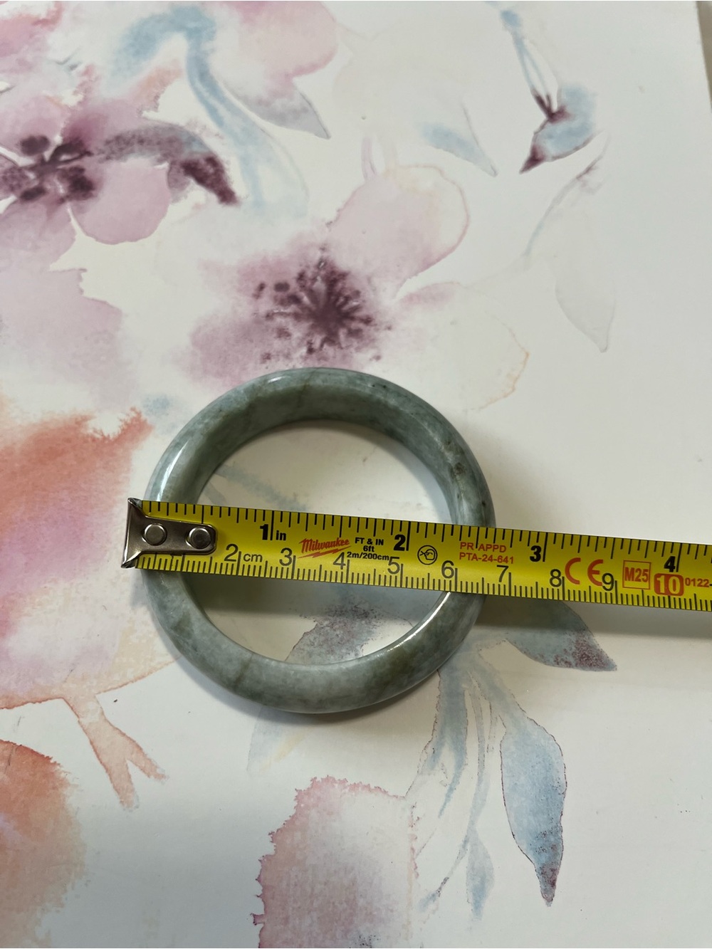 Gray-Green Jade Bangle Bracelet - Unbranded Women's Accessory